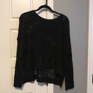 Black loose knit sweater